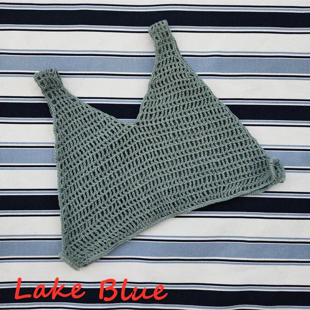 Crop top crochet tricoté de plage Cello - GUAPPAA