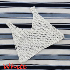 Crop top crochet tricoté de plage Cello - GUAPPAA