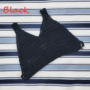 Crop top crochet tricoté de plage Cello - GUAPPAA