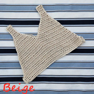 Crop top crochet tricoté de plage Cello - GUAPPAA