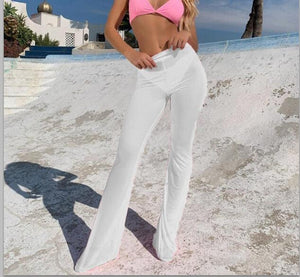 S M L XL Pantalon femme transparent couvre bikini mesh tulle - GUAPPAA