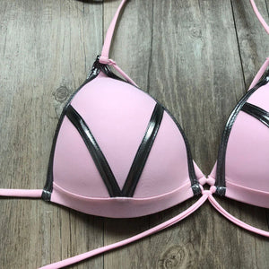 Bikini string tanga à bandes push-up deux pièces Otroma - GUAPPAA