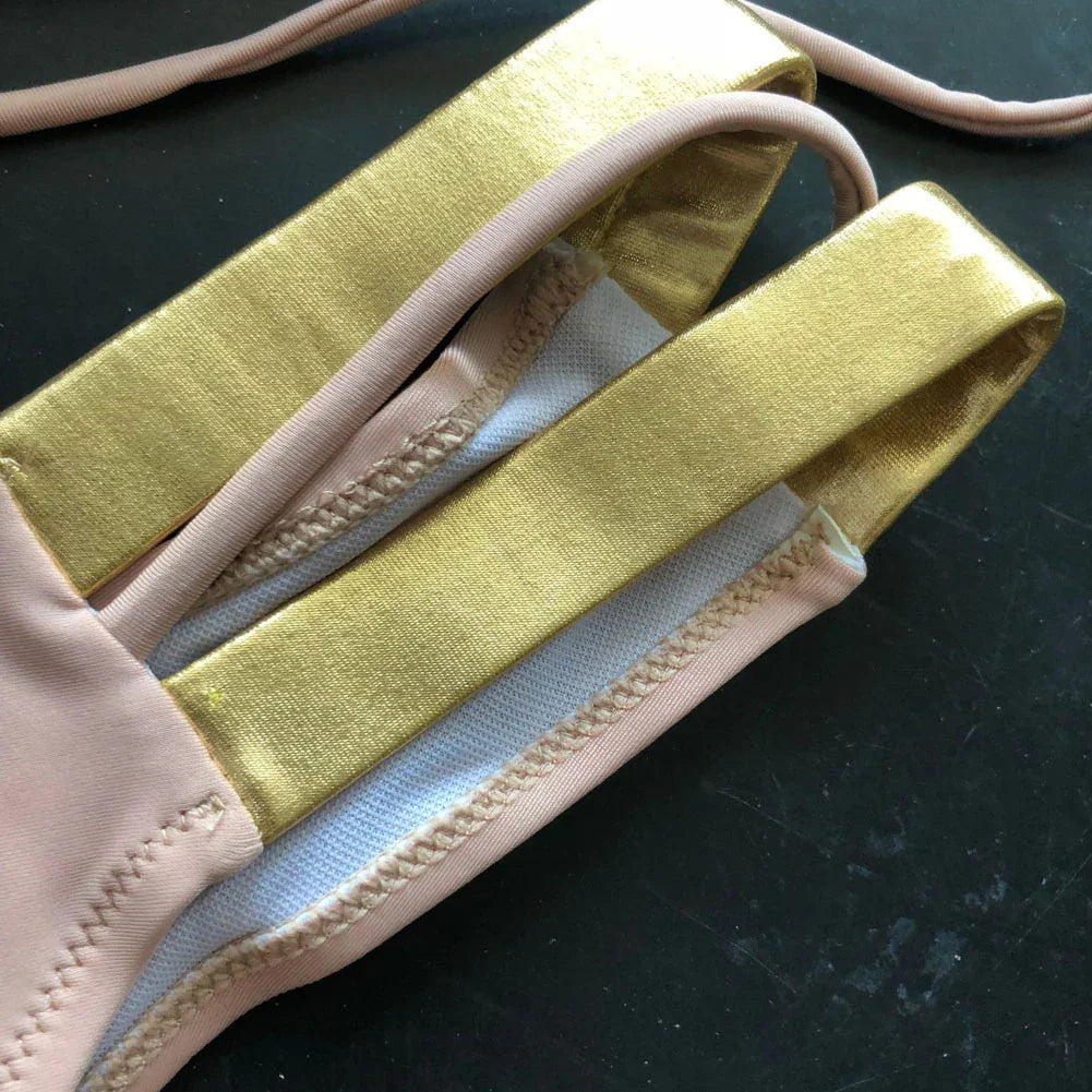 Bikini string tanga à bandes push-up deux pièces Otroma - GUAPPAA