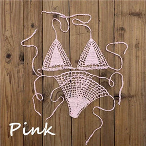 Micro bikini string ficelle brésilien tricoté crochet extrême semi-transparent sexy Seral - GUAPPAA
