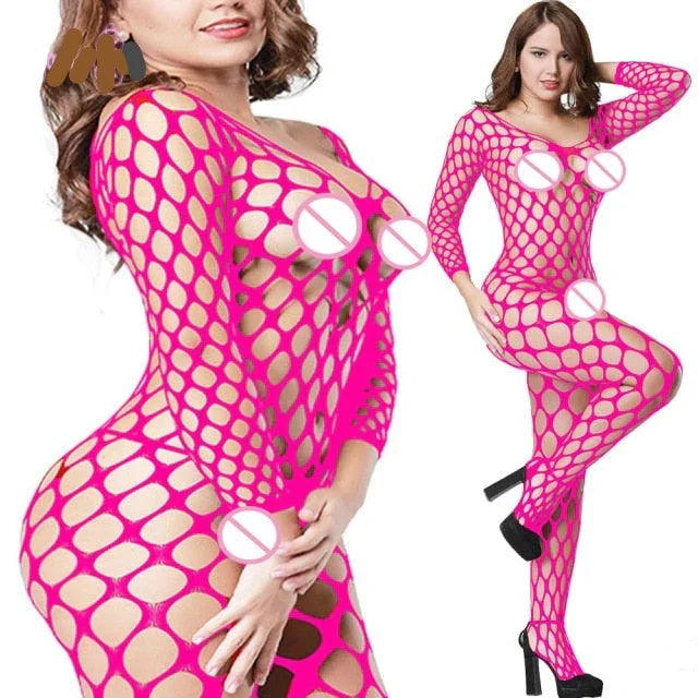Costume résille 2 pièces body et bas résille large Paralia - GUAPPAA