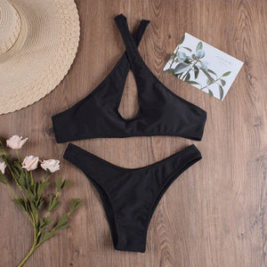 XS S M L Bikini taille haute string soutien-gorge push-up Vario - GUAPPAA