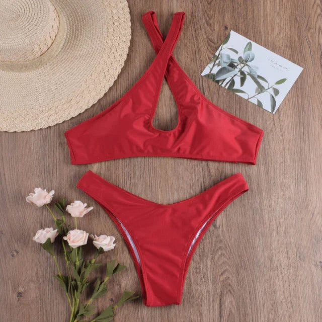 XS S M L Bikini taille haute string soutien-gorge push-up Vario - GUAPPAA