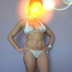 Micro bikini string ficelle brésilien tricoté crochet extrême semi-transparent sexy Seral - GUAPPAA