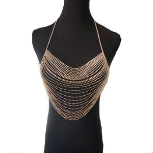 Soutien-gorge à strass et chaînettes ouvert sexy Jewels - GUAPPAA