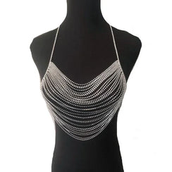 Soutien-gorge à strass et chaînettes ouvert sexy Jewels - GUAPPAA