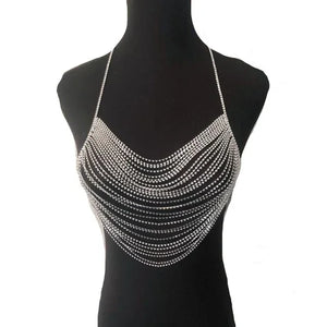Soutien-gorge à strass et chaînettes ouvert sexy Jewels - GUAPPAA