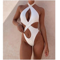 Maillot de bain une pièce tanga trikini string ouvert croisé XS S M L Omania - GUAPPAA