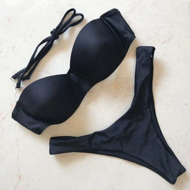 Maillot de bain tanga bandeau push-up deux pièces S M L Maurice - GUAPPAA
