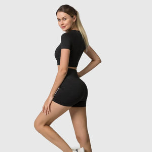 Ensemble deux pièces fitness femme sport crossfit short et crop-top Spring - GUAPPAA