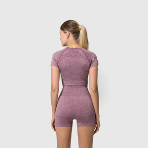 Ensemble deux pièces fitness femme sport crossfit short et crop-top Spring - GUAPPAA