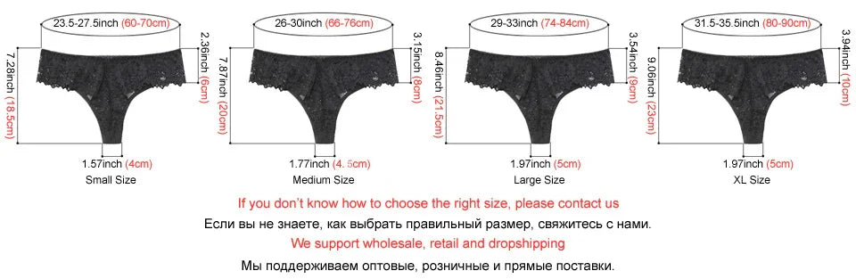 String tanga dentelle S-XL lingerie femme Temzea - GUAPPAA