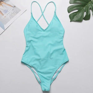 XS-XL Maillot de bain une pièce tanga échancré dos nu - GUAPPAA