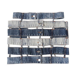 S-L Nova Jupe en jean's taille haute ouverte tendance mode - GUAPPAA