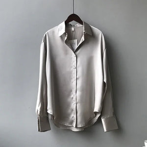 Chemise satinée femme élégante chic Winchester S-XXL - GUAPPAA