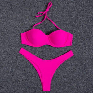 Maillot de bain tanga bandeau push-up deux pièces S M L Maurice - GUAPPAA