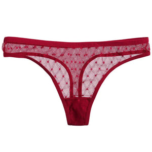 String taille basse transparent à pois M-XL noir rouge blanc rose Saint's - GUAPPAA