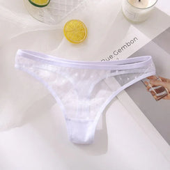 String taille basse transparent à pois M-XL noir rouge blanc rose Saint's - GUAPPAA