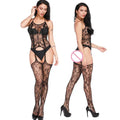 Combinaison porte-jarretelles dentelle noir érotique sexy Afidia - GUAPPAA