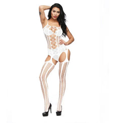 Combinaison porte-jarretelles ouverte résille érotique sexy Paralia - GUAPPAA