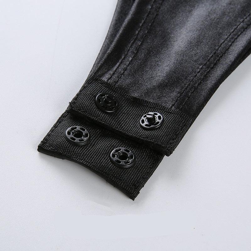 Body string sexy noir à laçets et rivets - GUAPPAA