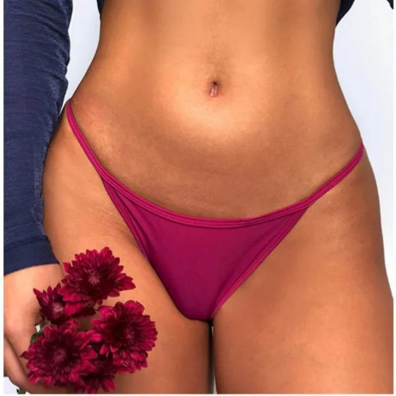 XS-XXL Micro string ficelle satiné dentelle fleurie au dos Fendra - GUAPPAA