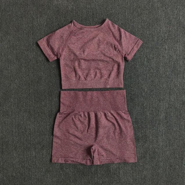 Ensemble deux pièces fitness femme sport crossfit short et crop-top Spring - GUAPPAA