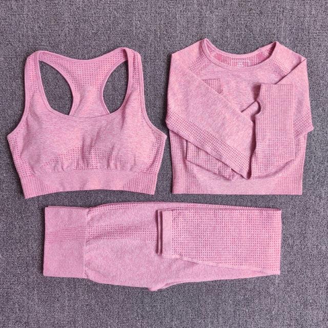Ensemble fitness femme trois pièces crop-top pull et legging Performax - GUAPPAA