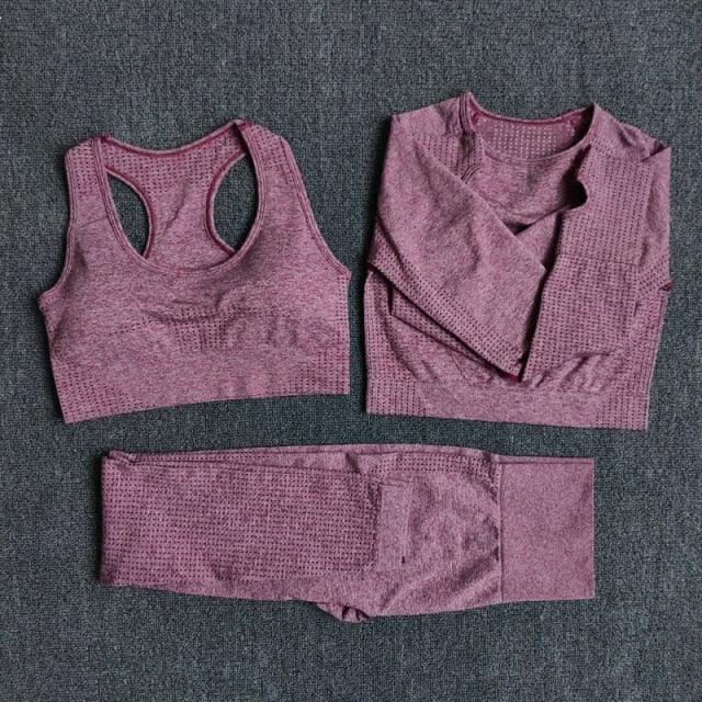 Ensemble fitness femme trois pièces crop-top pull et legging Performax - GUAPPAA