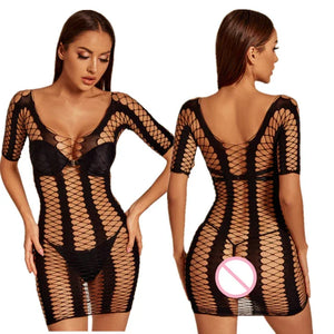 Micro robe sexy en résille transparente Junta - GUAPPAA