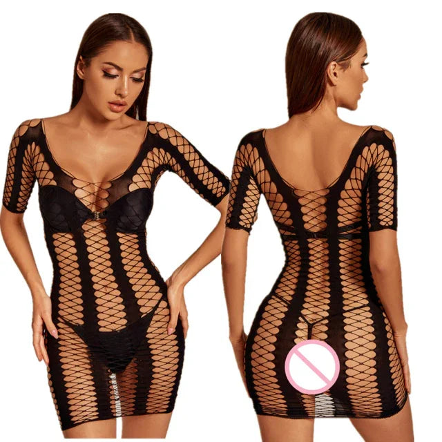 Micro robe sexy en résille transparente Junta - GUAPPAA