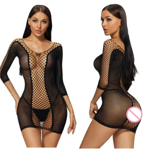 Micro robe sexy en résille transparente Junta - GUAPPAA