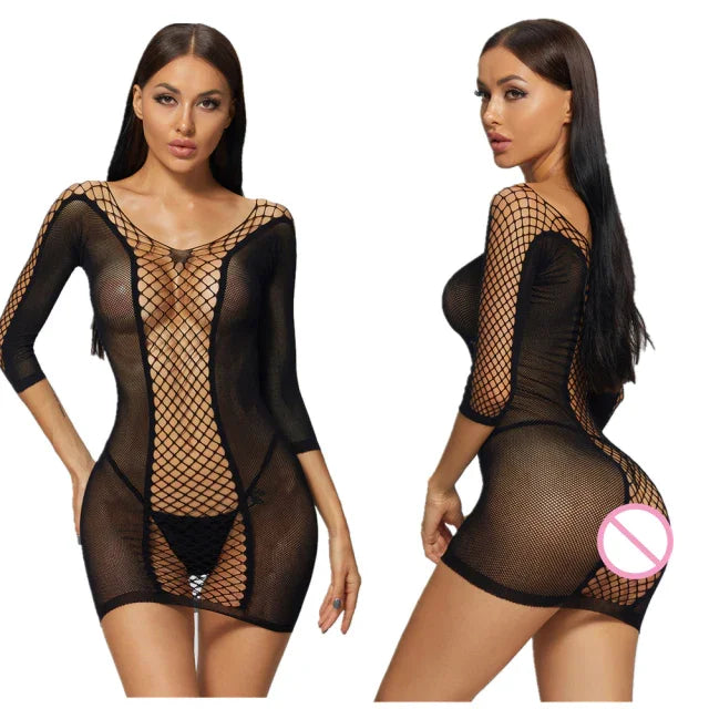 Micro robe sexy en résille transparente Junta - GUAPPAA