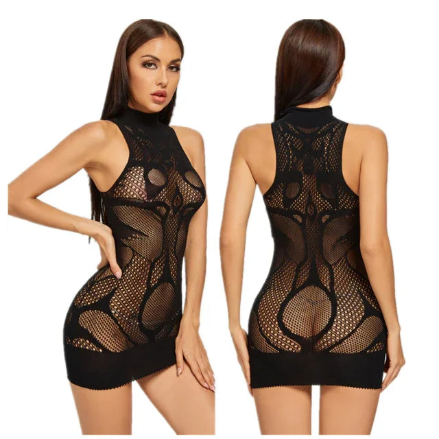 Micro robe sexy en résille transparente Junta - GUAPPAA
