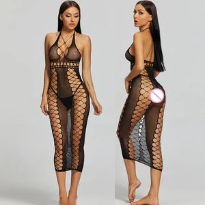 Micro robe sexy en résille transparente Junta - GUAPPAA