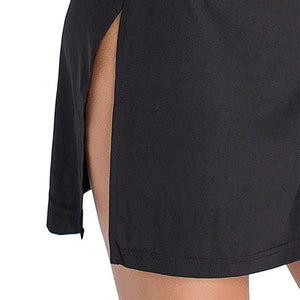 Mini robe fendue courte dos nu décolleté profond plissé Empire S-XL - GUAPPAA