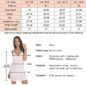 Mini robe fendue courte dos nu décolleté profond plissé Empire S-XL - GUAPPAA