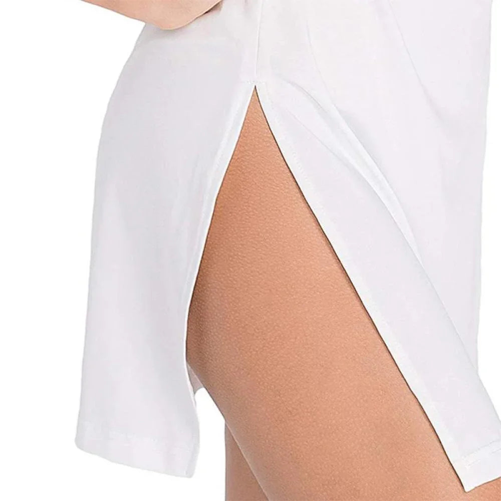 Mini robe fendue courte dos nu décolleté profond plissé Empire S-XL - GUAPPAA