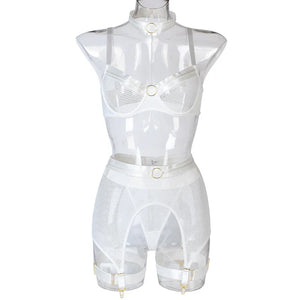 Lingerie sexy femme ensemble 4 pièces transparent Notre-Dame - GUAPPAA