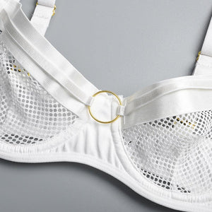 Lingerie sexy femme ensemble 4 pièces transparent Notre-Dame - GUAPPAA