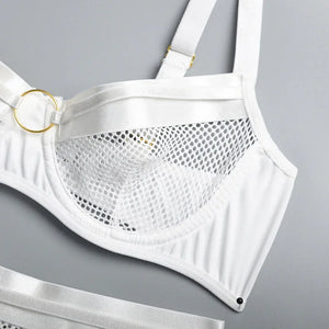 Lingerie sexy femme ensemble 4 pièces transparent Notre-Dame - GUAPPAA