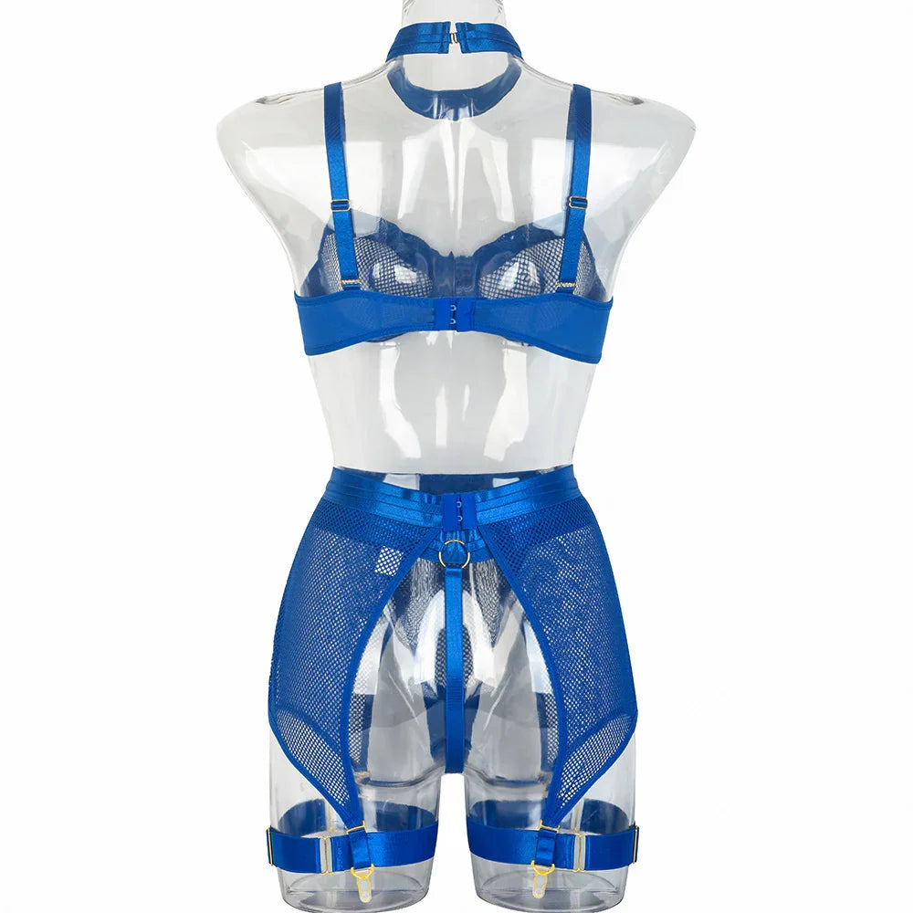 Lingerie sexy femme ensemble 4 pièces transparent Notre-Dame - GUAPPAA