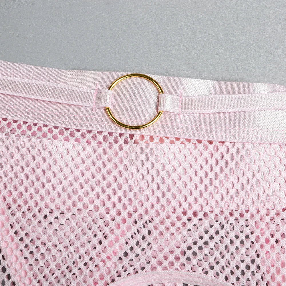 Lingerie sexy femme ensemble 4 pièces transparent Notre-Dame - GUAPPAA
