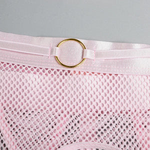 Lingerie sexy femme ensemble 4 pièces transparent Notre-Dame - GUAPPAA