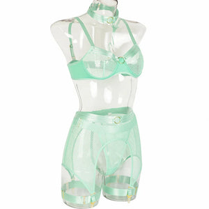 Lingerie sexy femme ensemble 4 pièces transparent Notre-Dame - GUAPPAA
