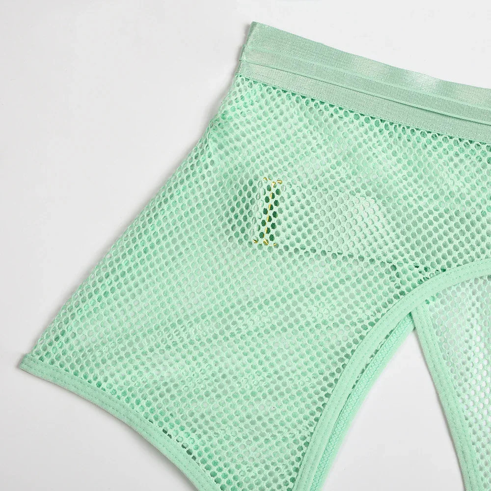 Lingerie sexy femme ensemble 4 pièces transparent Notre-Dame - GUAPPAA